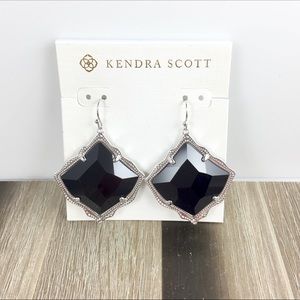 Kendra Scott Kirsten black silver earrings